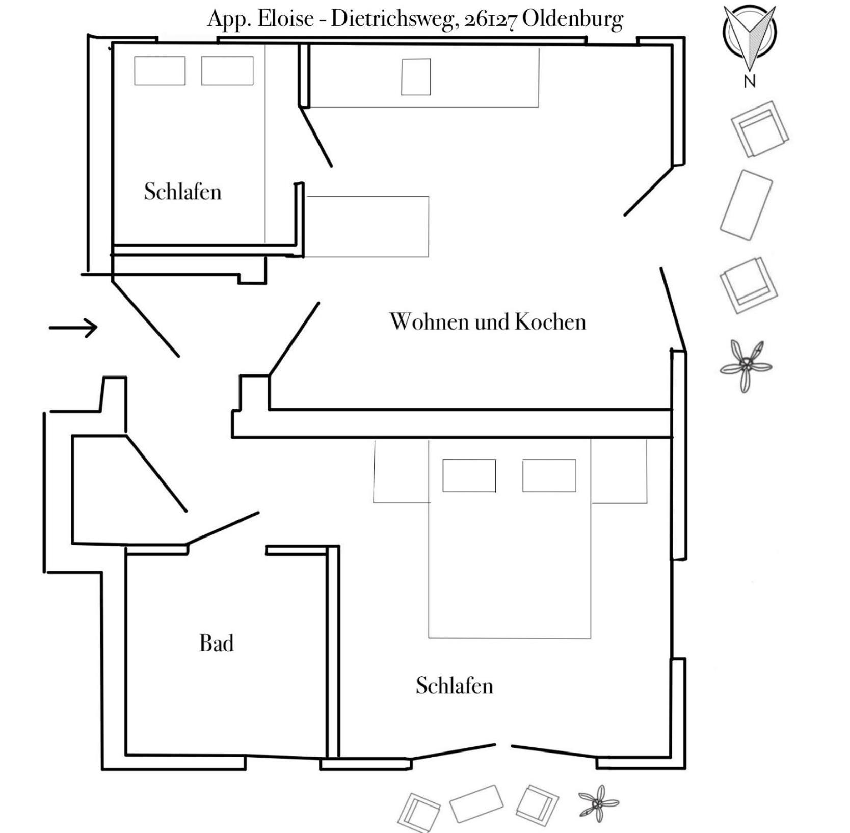 Apartment Prinzessin Eloise - Zimmerprinzen Όλντεμπουργκ Εξωτερικό φωτογραφία